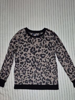 🌼4/$10 - Simply Vera Vera Wang Leopard Print Pajama Sweatshirt